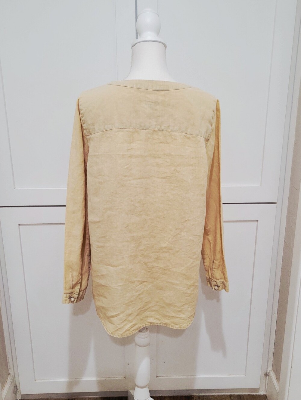 J. Jill 100% Linen Pale Yellow Tunic Top | Size Medium - Picture 5 of 8